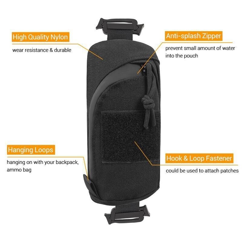 Tactical Molle Accessory Pouch Backpack Shoulder Strap Bag Tape Additional Bag