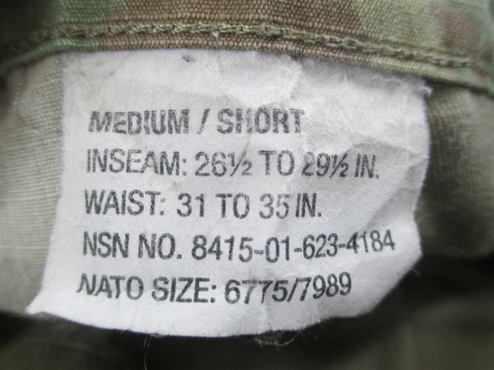 Scorpion W2 Medium Short Pants Cotton/Nylon OCP Army Multicam 8415-01-623-4184