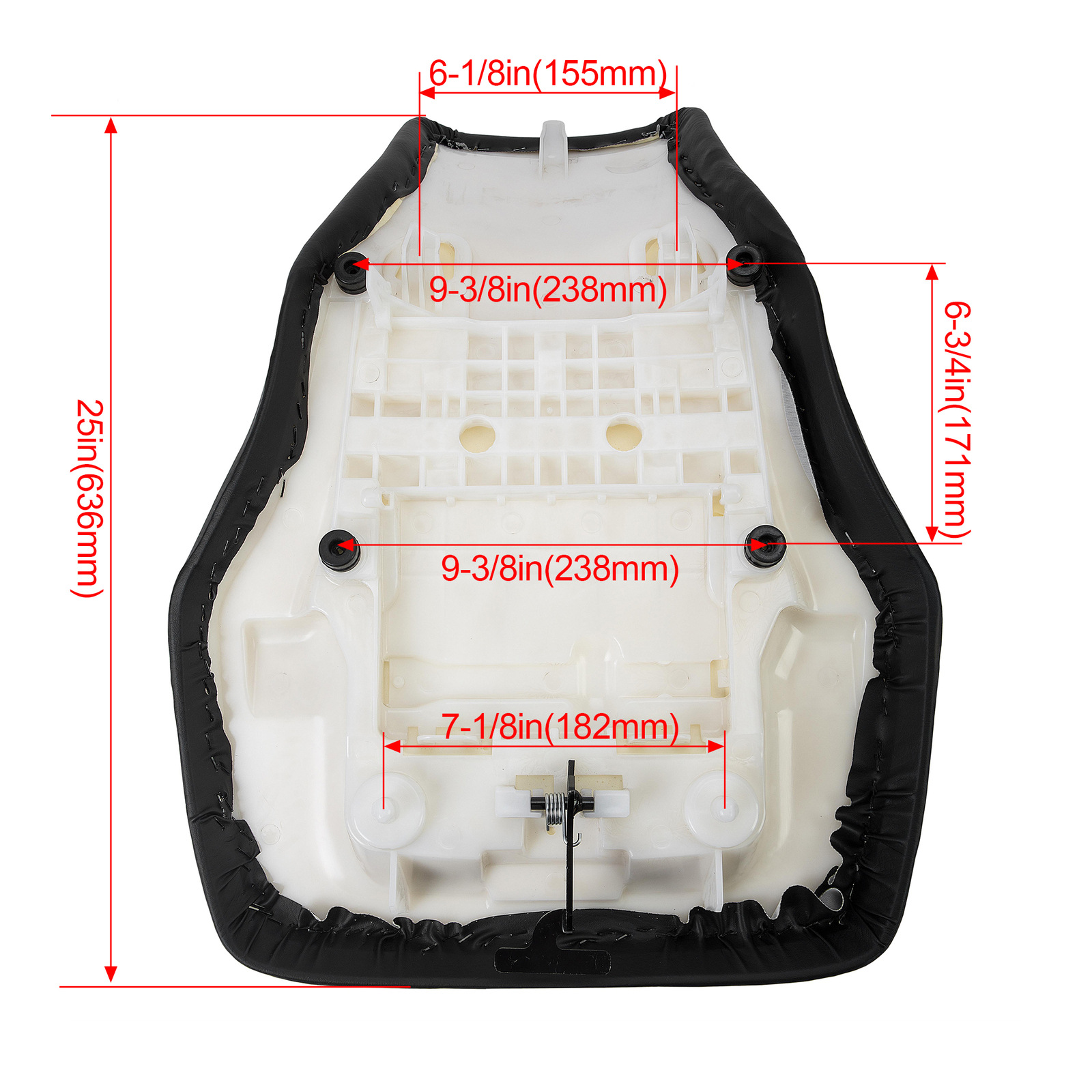 For Honda TRX 420 Rancher 2007-2013 & 420 FA FPA 2014 ATV Black Complete Seat