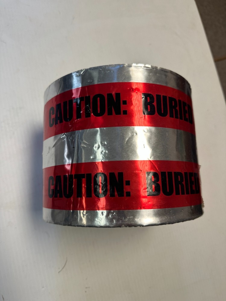 Underground Detectable Tape 6" inch CAUTION BURIED ELECTRIC
