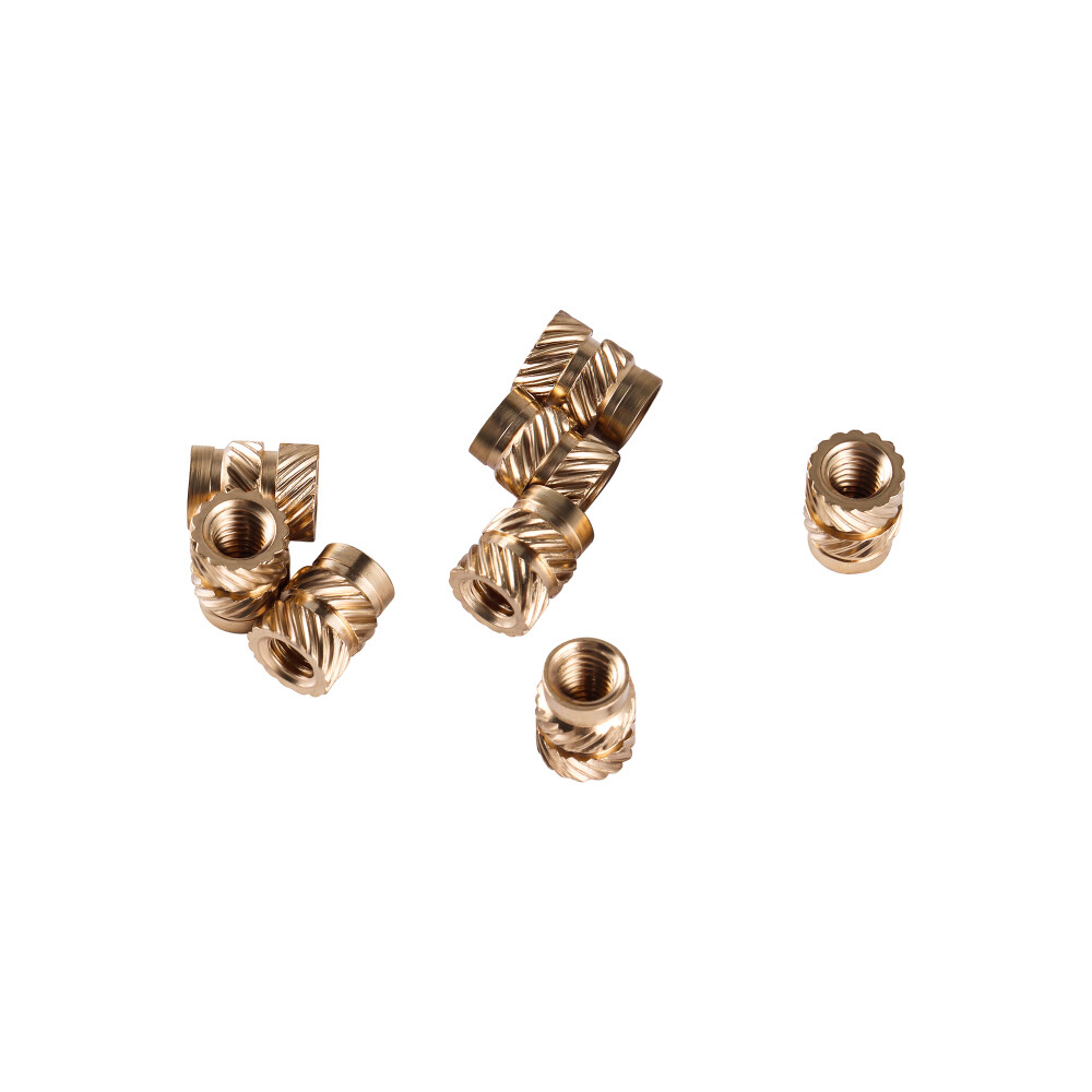 60Pcs M5 Brass Knurled Nut Threaded Heat Set Inserts for Plastic 3D Printing
