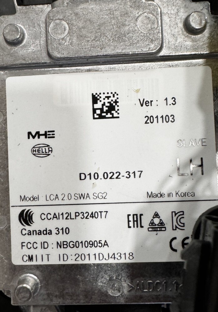 KIA OPTIMA Left Driver SIDE BLIND SPOT RADAR MODULE