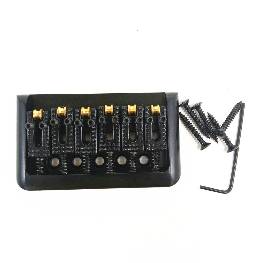 6 String Roller Saddle Hardtail Bridge Durable For Electric Guitar Replacement C