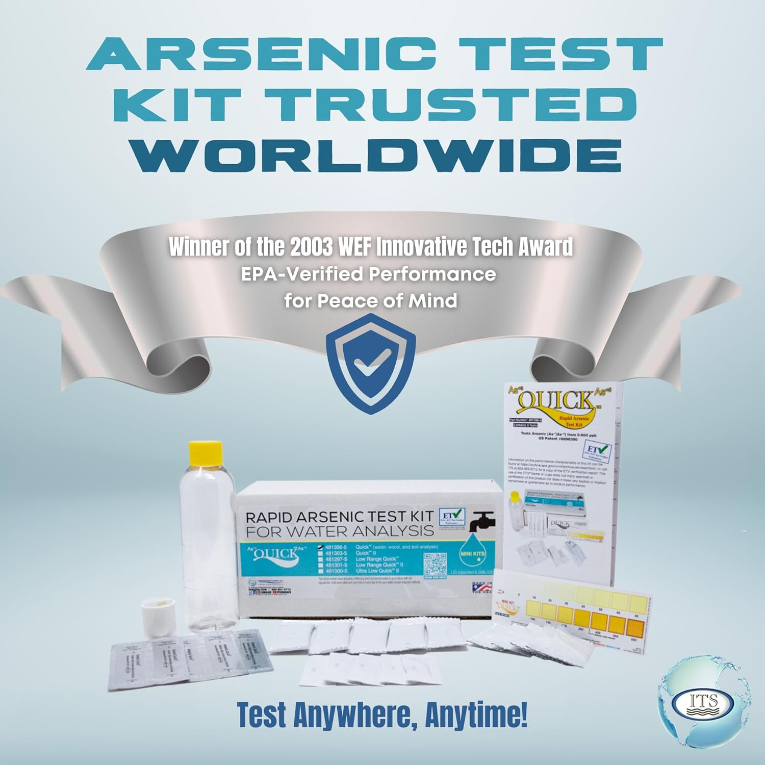 Quick 481396-5 Arsenic for Water Quality Testing, 5 Tests, 12 Minutes Test Time