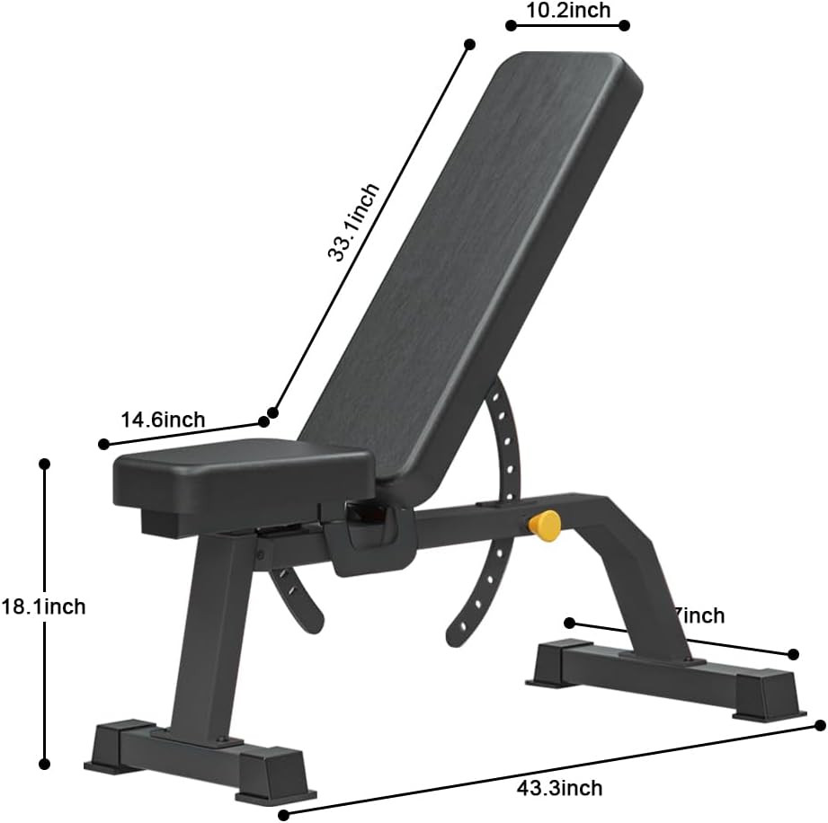 Versatile Adjustable Weight Bench for Incline, Flat, and Decline Workouts