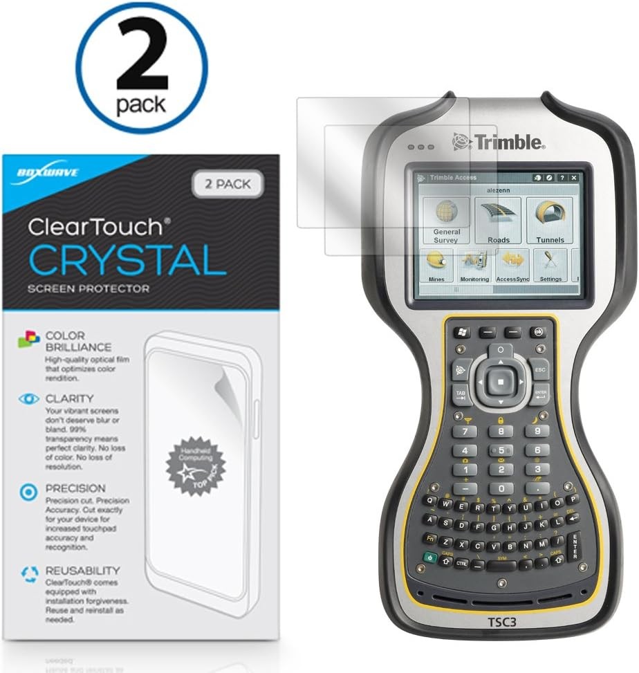 BoxWave 2-Pack ClearTouch Crystal Screen Protector for Trimble TSC3, GeoXT...