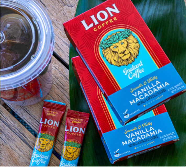 Lion Instant Vanilla Macadamia Coffee 8 stick - 2 Boxes