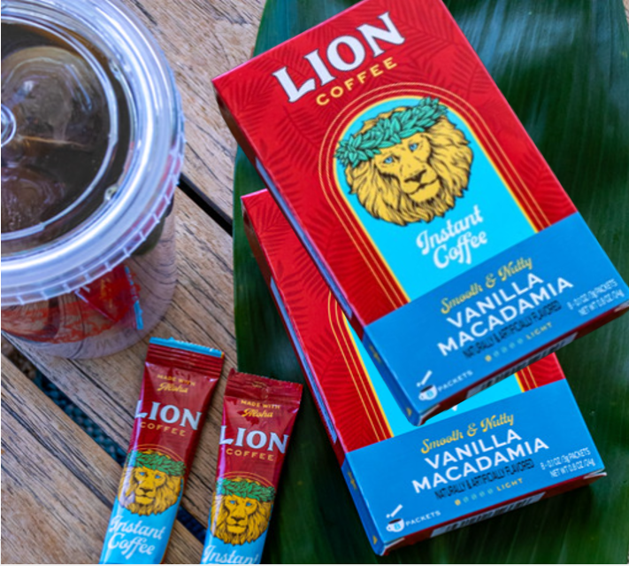 Lion Instant Vanilla Macadamia Coffee 8 stick - 2 Boxes