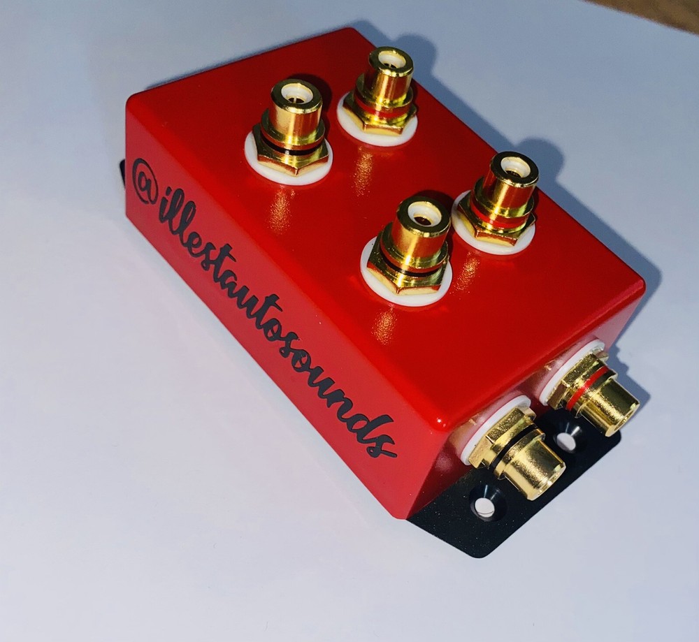 rca distribution block 1-2 rca splitter In Black And Red