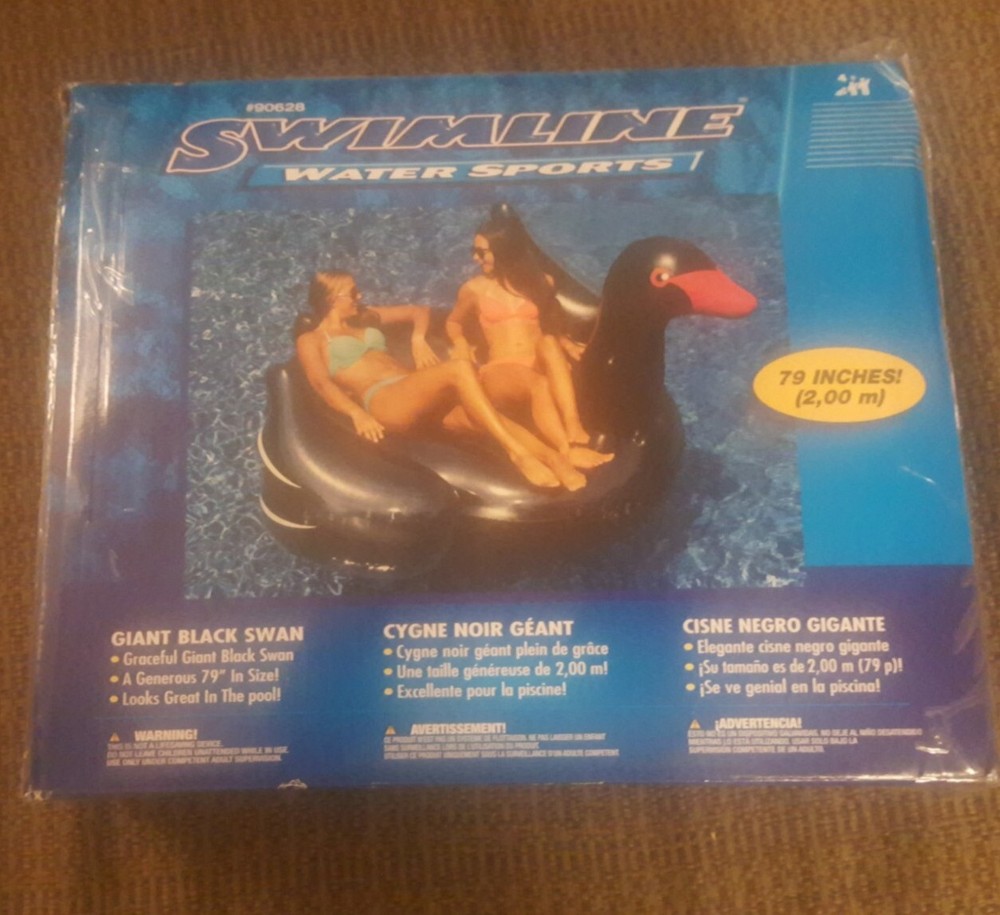 Swimline #90628 Giant Black Swan Pool Float