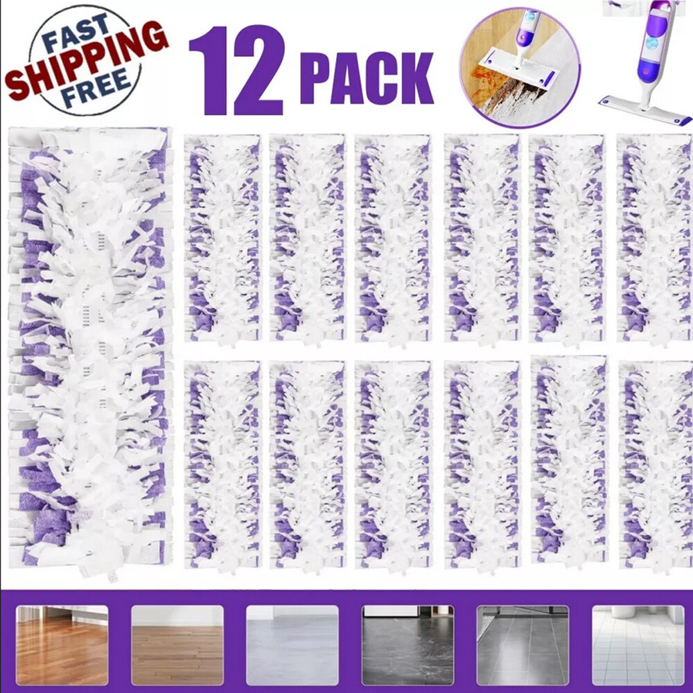 12 Count Disposable Mop Refills for Swiffer Power Mop Multi-Surface Floor Mop US