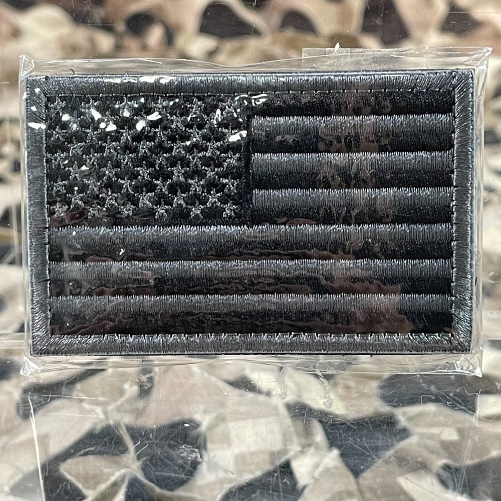 NEW Warrior Morale Patch - US Flag - Black/Grey