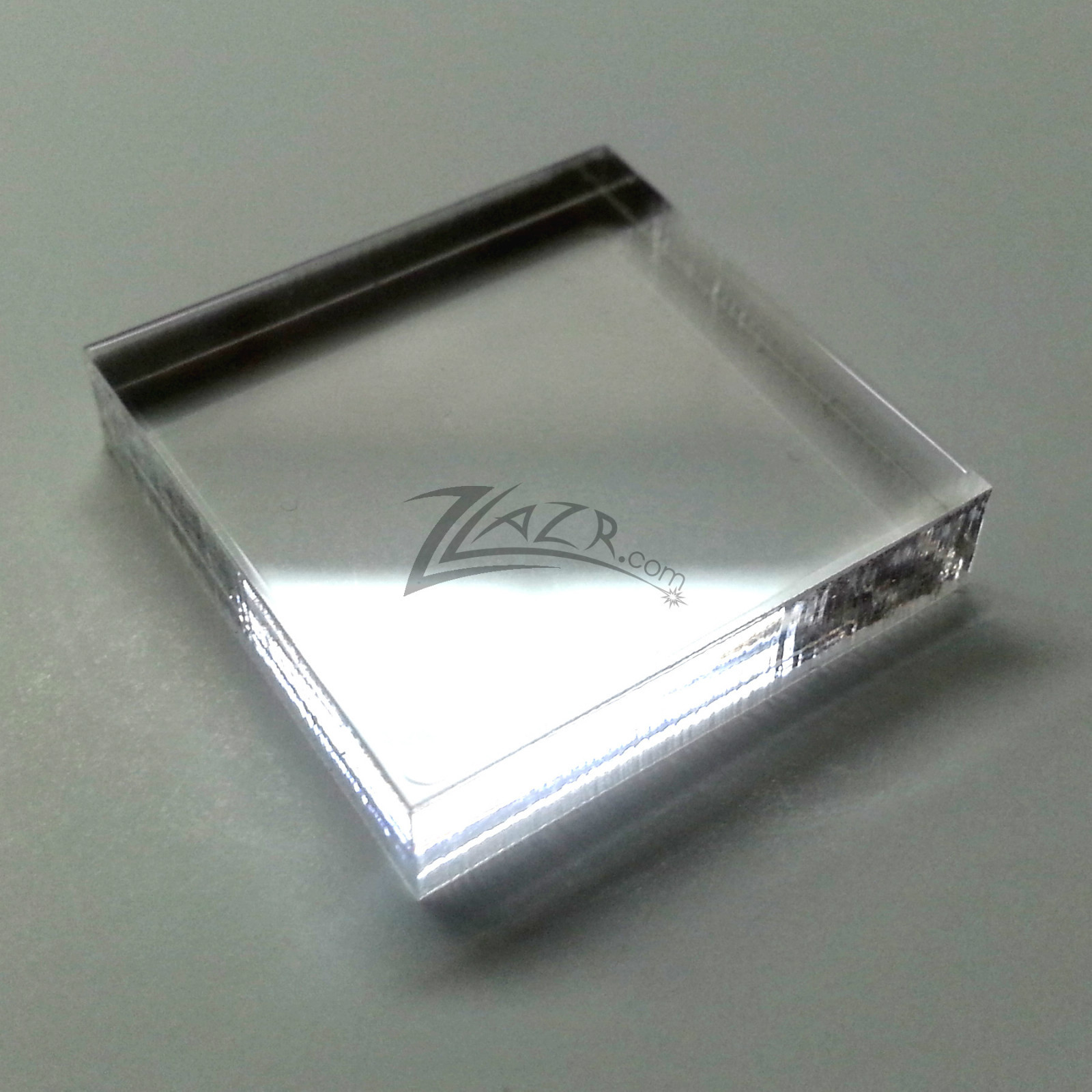 (25) 1.25" x 1/4" CLEAR Acrylic Squares Gem Mineral Display Base Tiles Stand