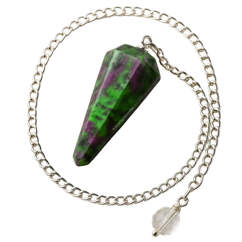 Ruby Zoisite Dowsing Crystal Pendulum