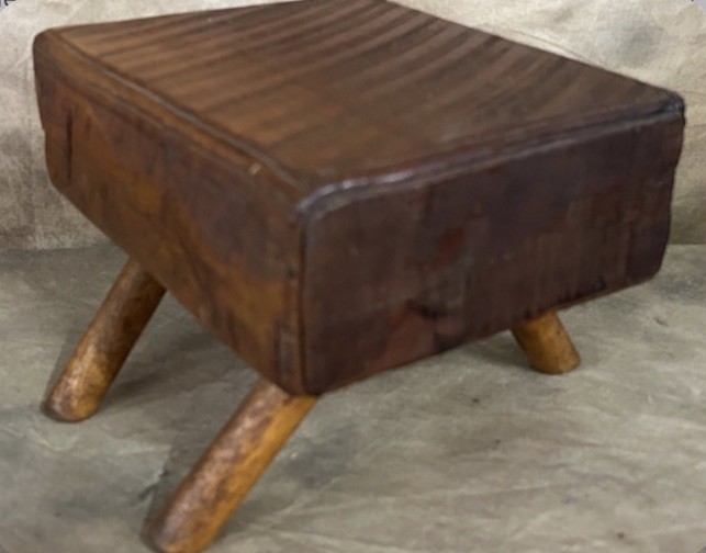 Antique Primitive Solid Wood Foot Stool