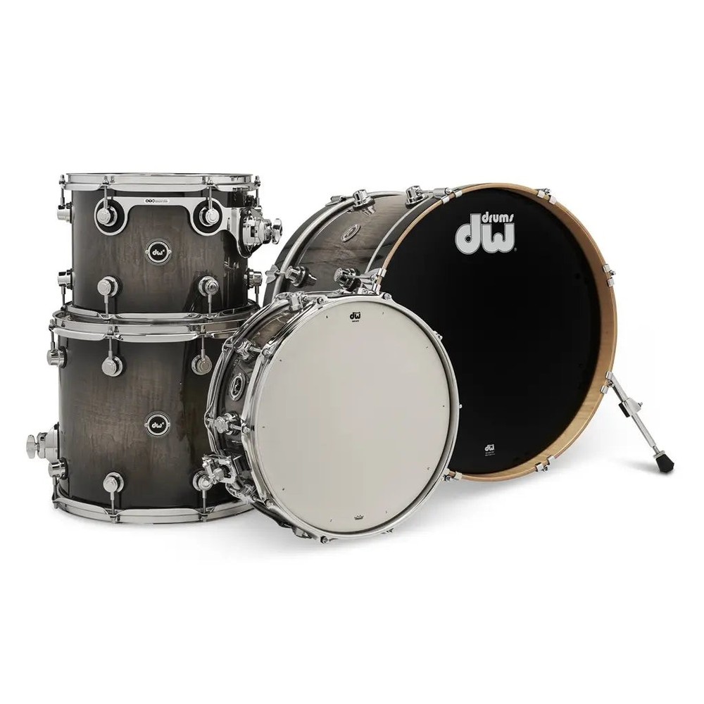 DW DWe 4pc Electronic/Acoustic Drum Shell Pack Curly Maple Burst