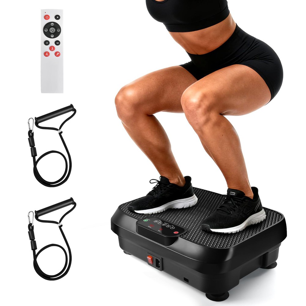 Vibration Plate Exercise Machine for Lymphatic Drainage Weight Black