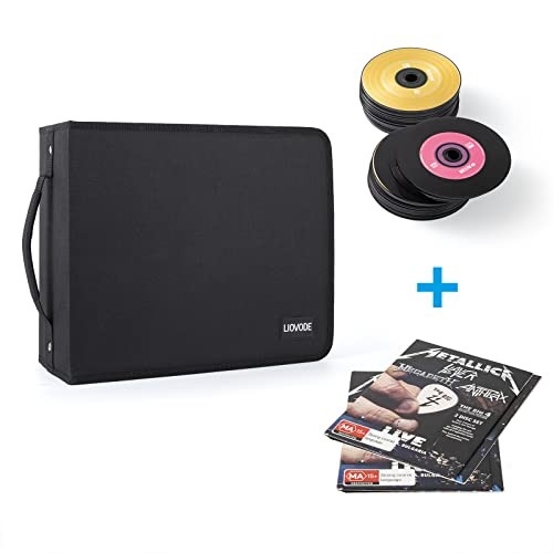 DVD Case 128 DVDs and 64 Booklets Capacity, CD/Blu-ray Storage 128 Capacity