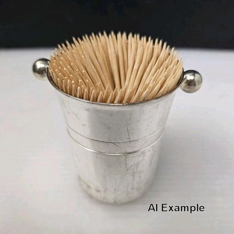 LaVie Silver Plate Mini Champagne Bucket Placecard Holder Toothpick Holder