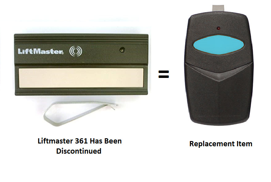 Liftmaster 361LM Remote Control - 1 Button  9 Code Switch Remote Clicker 315MHz