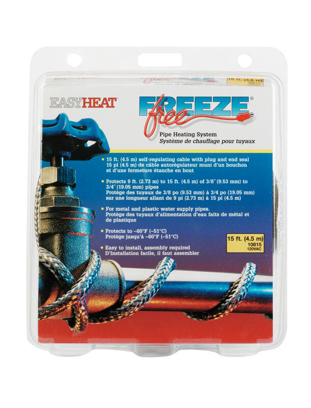 Easy Heat 10815 Self-Regulating Pipe Heating System with 15 ft. Cable