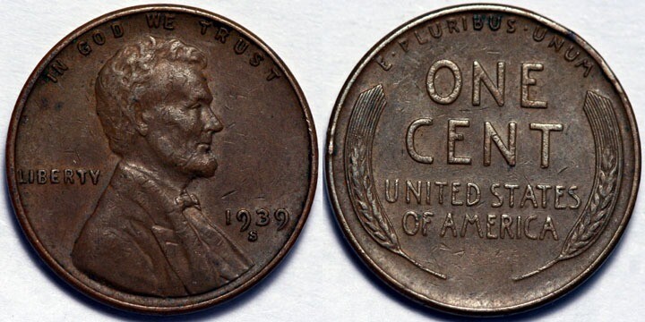 1939-S  Lincoln Cent