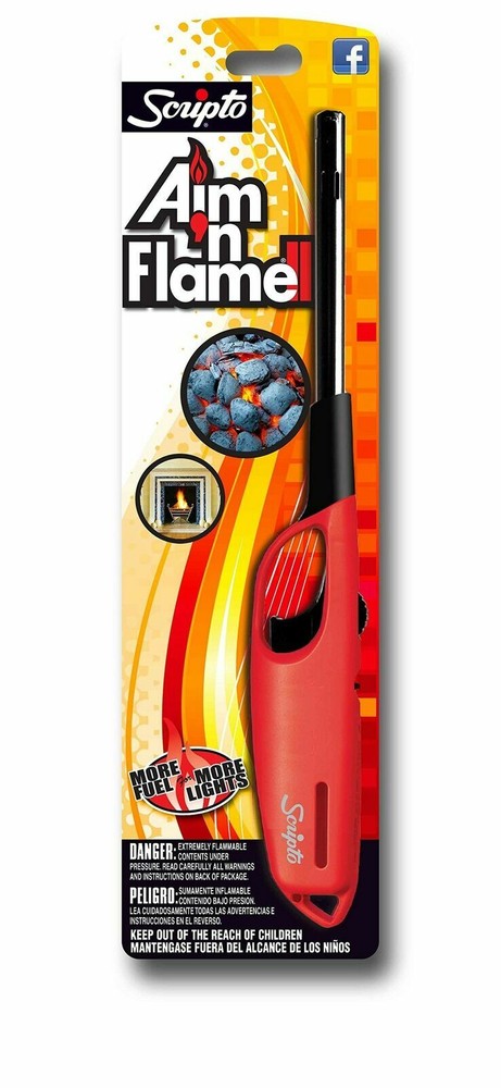 Scripto Multi Purpose Aim'n Flame II Lighter, Random Color pack of 3