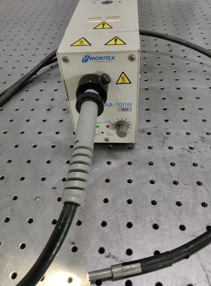 Moritex MAA-100W SO Fiber Optic Cold Light Source + Light Guide – Tested Working