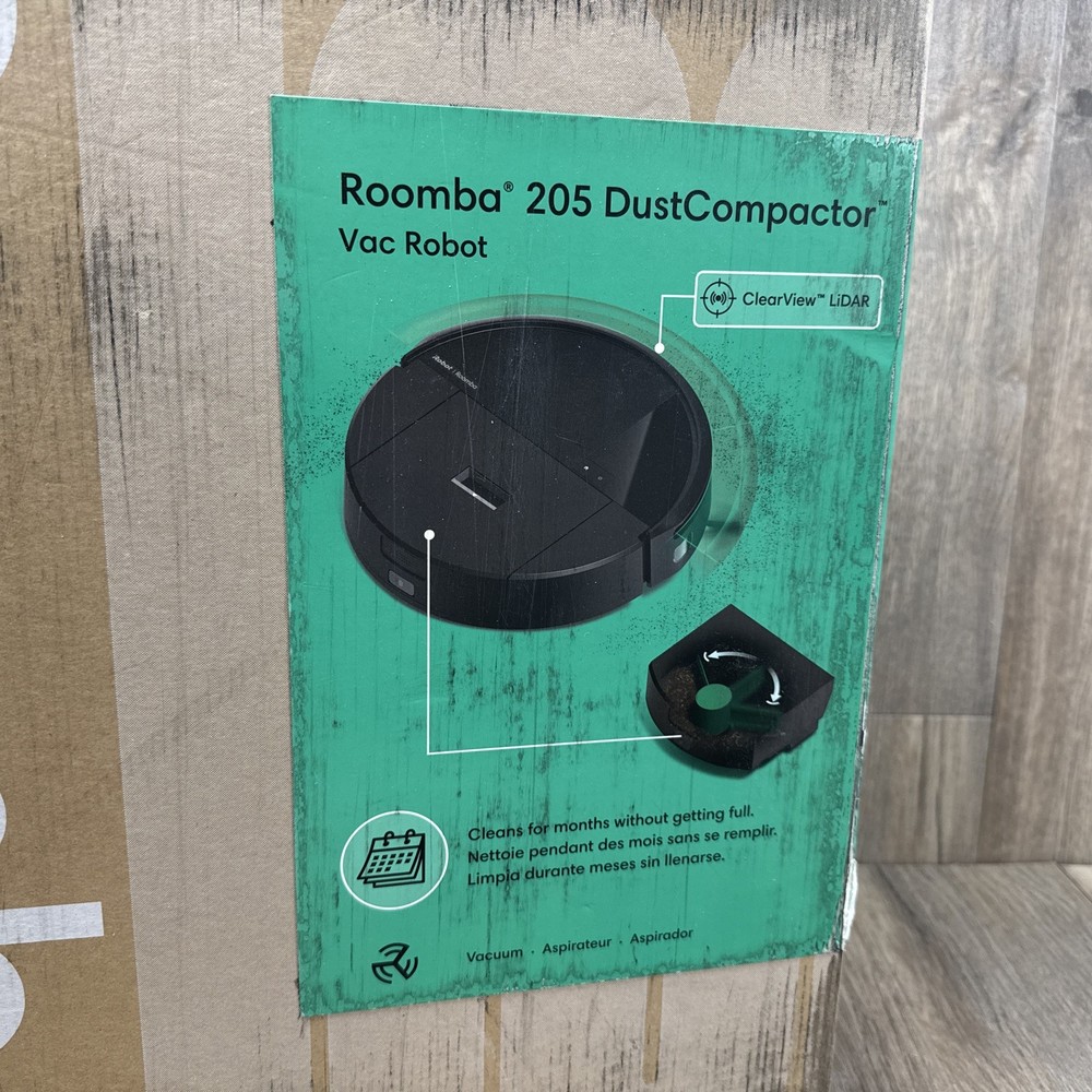 iRobot Roomba 205 DustCompactor Vacuum - Auto-Compacts - LiDAR