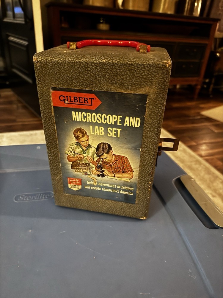 Vintage 1950’s Gilbert Microscope & Lab Set