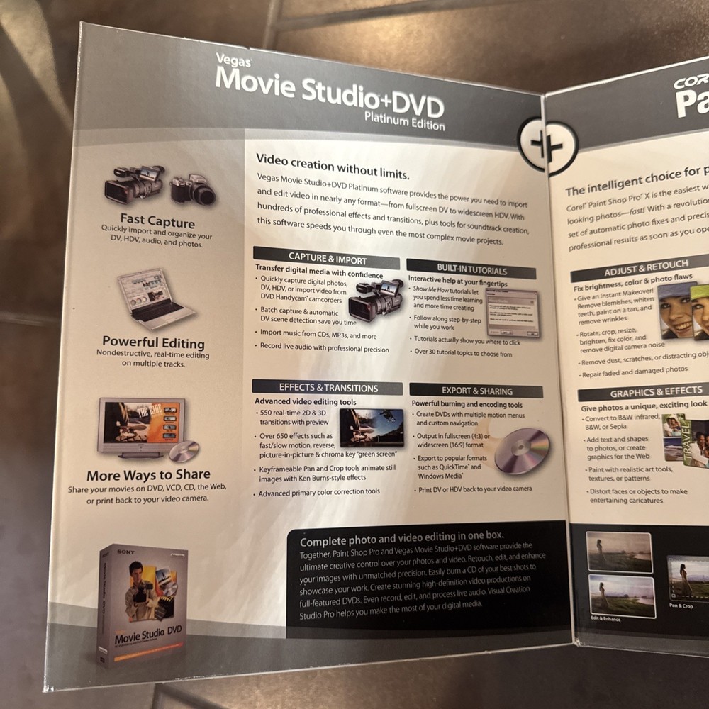 Corel Sony Visual Creation Studio Pro_Retail Box SEALED