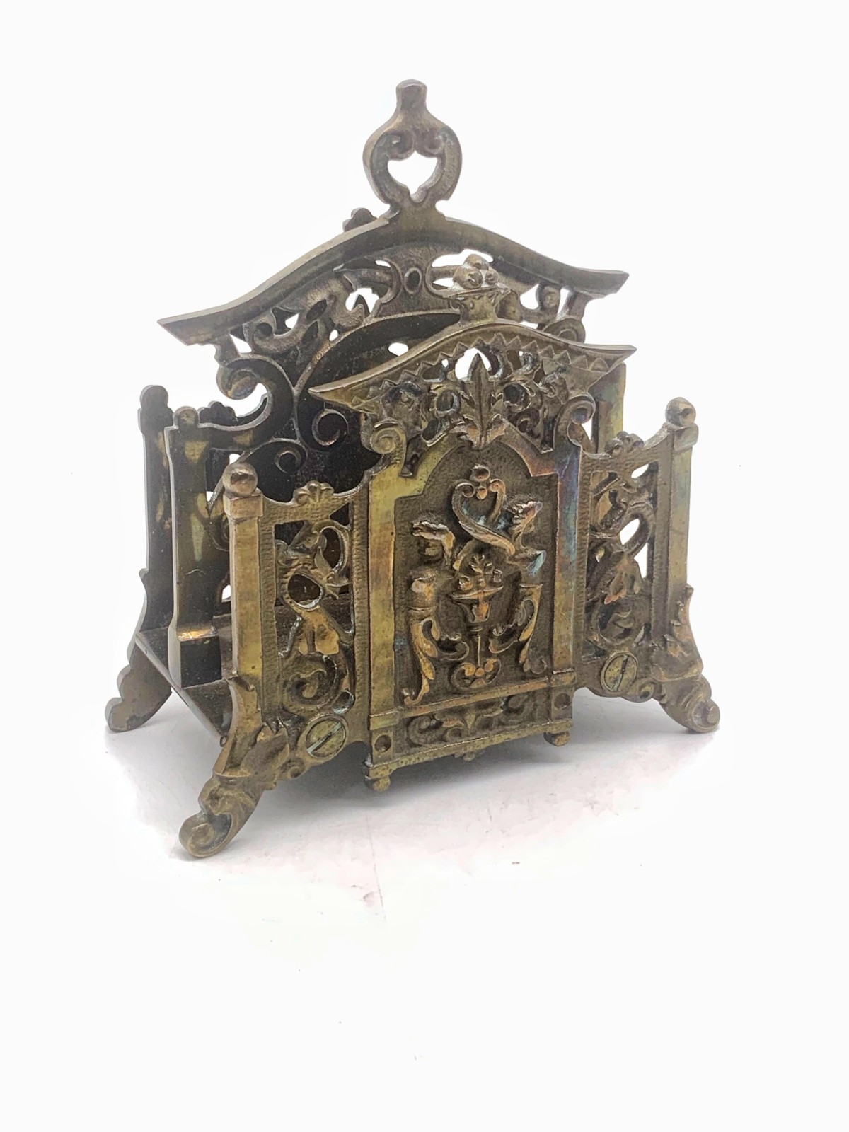 Antique bronze Bradley & Hubbard desktop letter holder B&H 3570