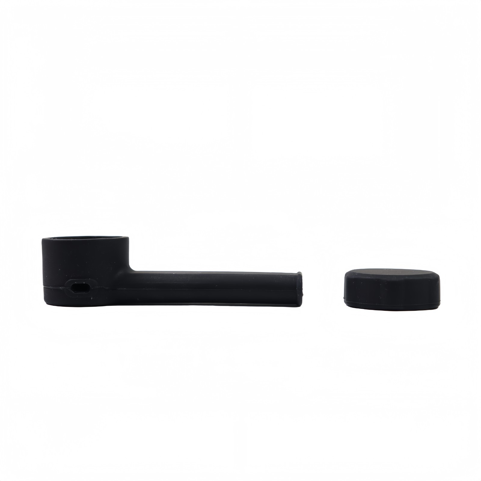 2pack black silicone smoking pipes 4 inches with lids and stainless steel filte