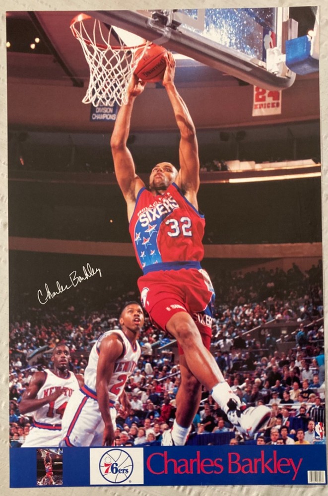 Charles Barkley 1992 Poster Philadelphia 76ers NBA Basketball E