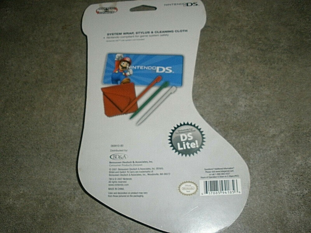 NEW Nintendo DS Lite Screen Protectors Christmas Stocking Packaging