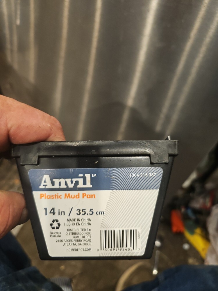 Anvil 14in Plastic Mud Pan. Qty - 2