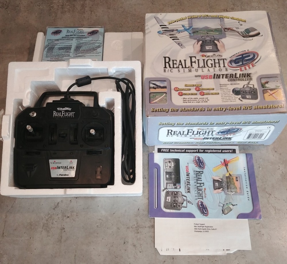 Great Planes Real Flight G2 Lite R/C Simulator /USB Interlink controller