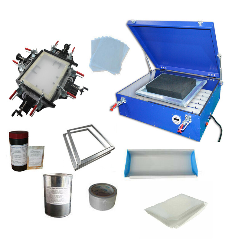 TechTongda Screen Printer Plate Make Kit:Screen Stretcher&Exposure Unit&Adhesive