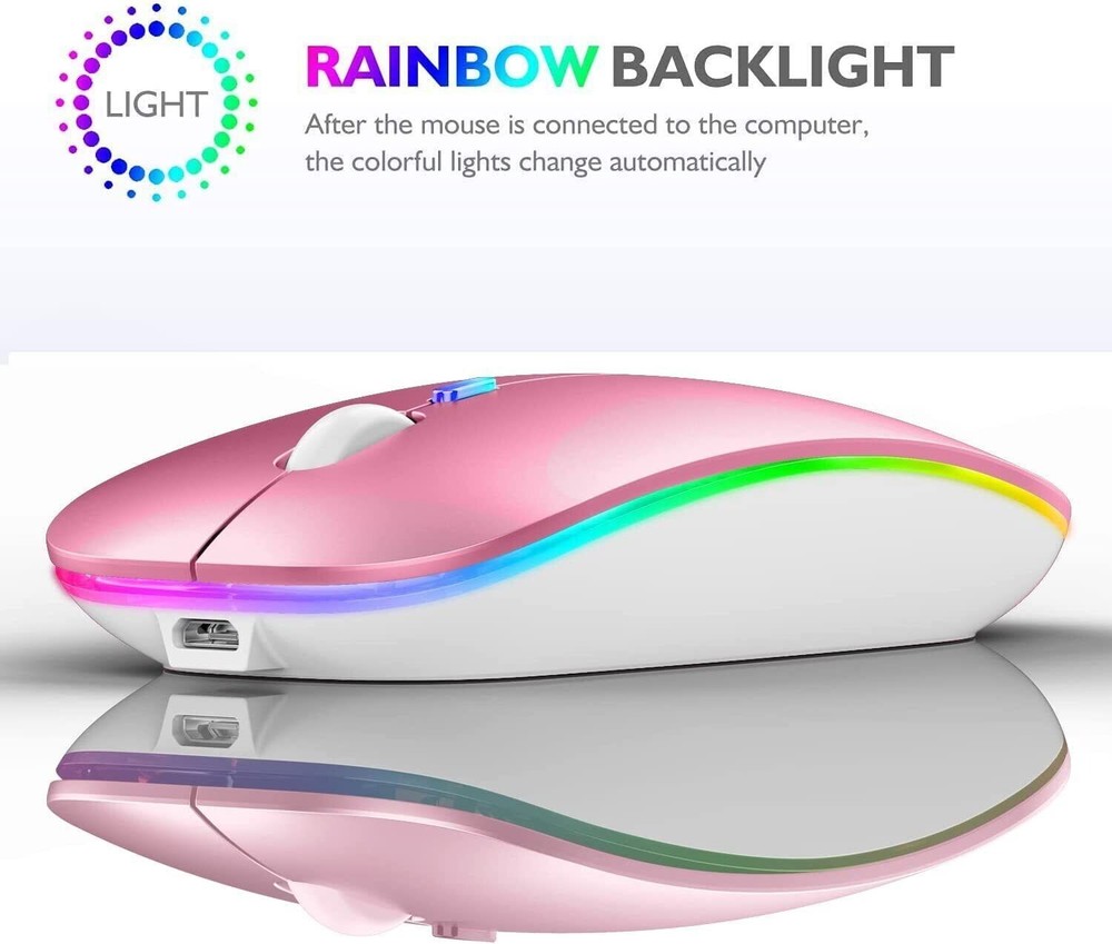 Premium Wireless Bluetooth Mouse For All MacBook Air Pro iPad iMac Tablet PC RBG