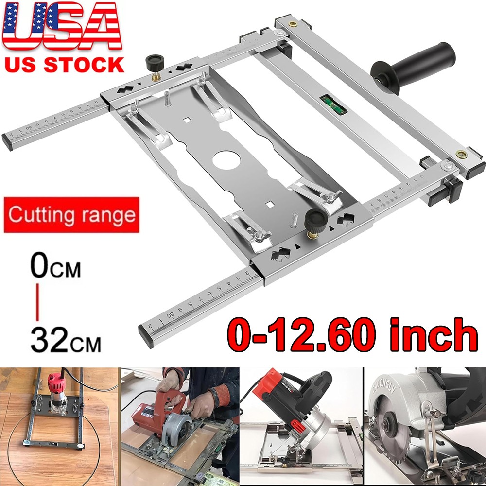 Cutting Machine Edge Guide Positioner 12.6 Inch Adjustable Circular Saw Guide