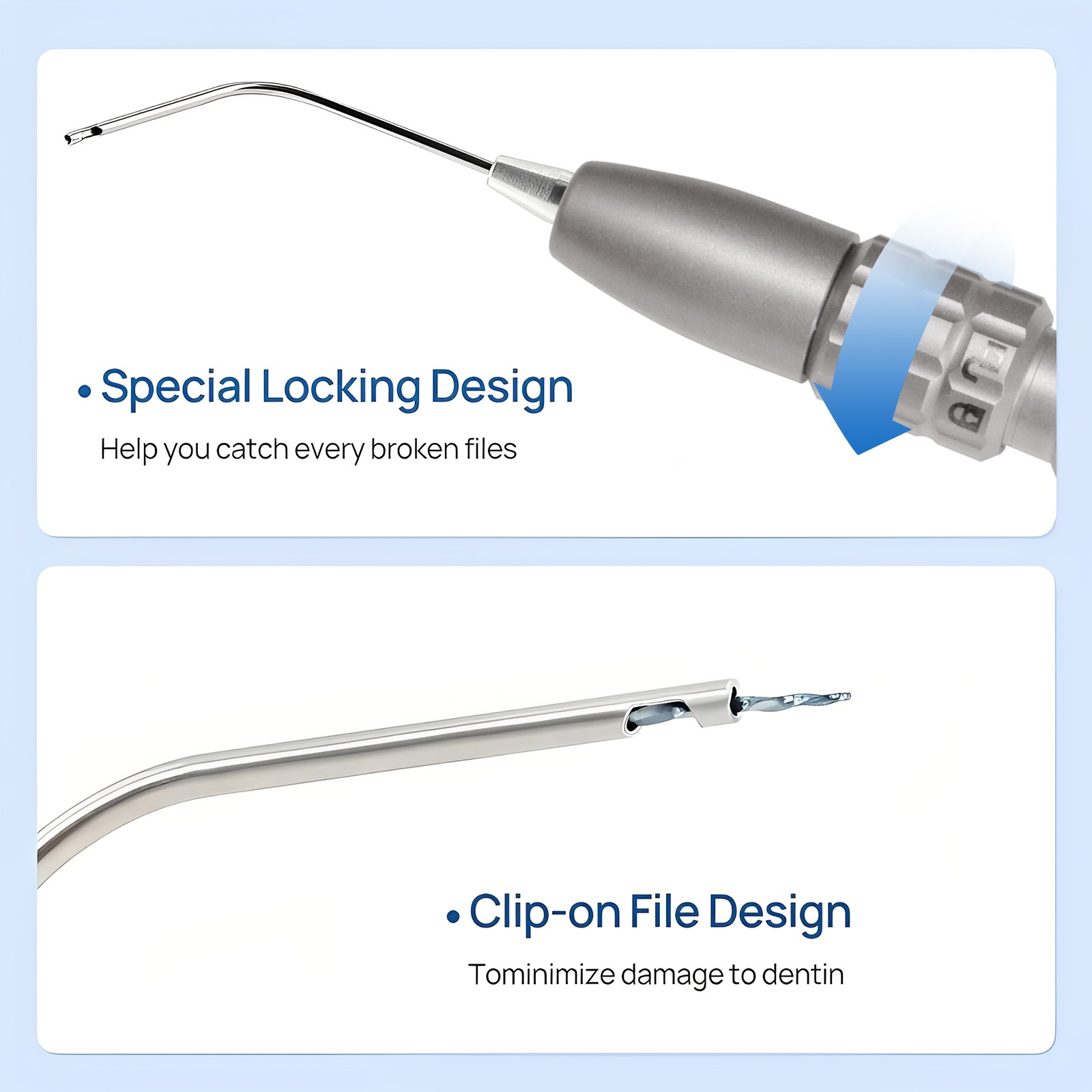 Dental Broken File Extractor Endodontic Removal System Kit Root Canal