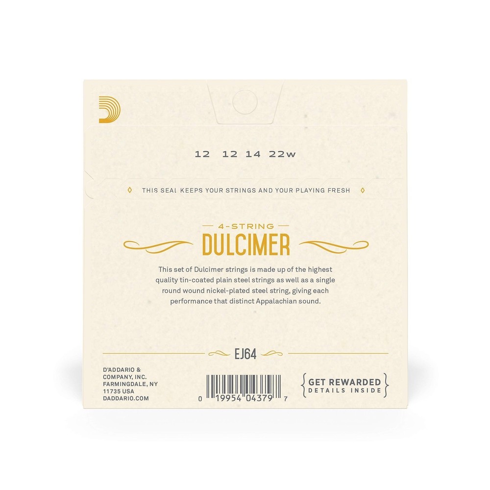 D'Addario EJ64 4-String Dulcimer Strings