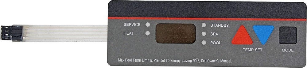 Pool Heater Control Panel Keypad Membrane Switch Compatible Replacement Black