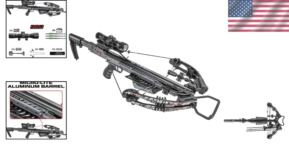 Optimized Burner Crossbow 415 FPS - Adjustable Fit & Pro Hunter's Kit
