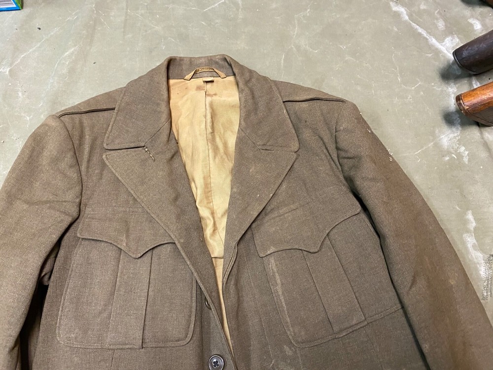 ORIGINAL WWII US ARMY EM NCO M1944 CLASS A IKE JACKET- SMALL SHORT 38S