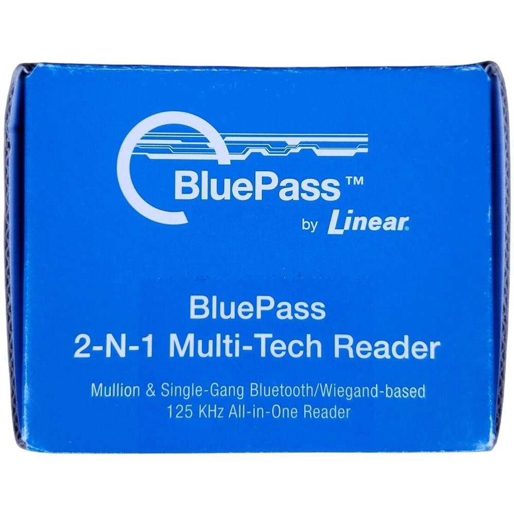 Linear BLUEPASS 2-N-1 Multi-Tech Access Reader 2N1-BTPRX 820-00001 Security NIB