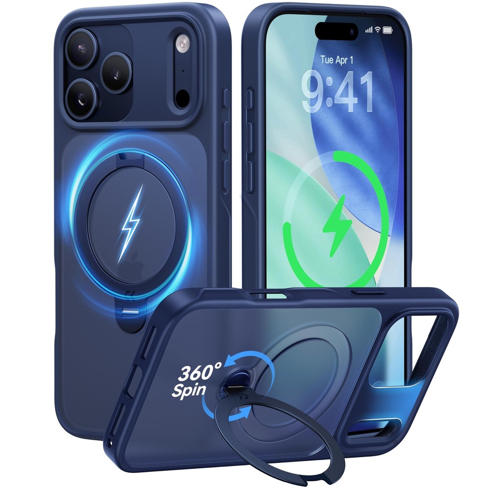 CASEKOO Blue iPhone 17 Pro Max MagSafe Case with Stand & Camera Protection