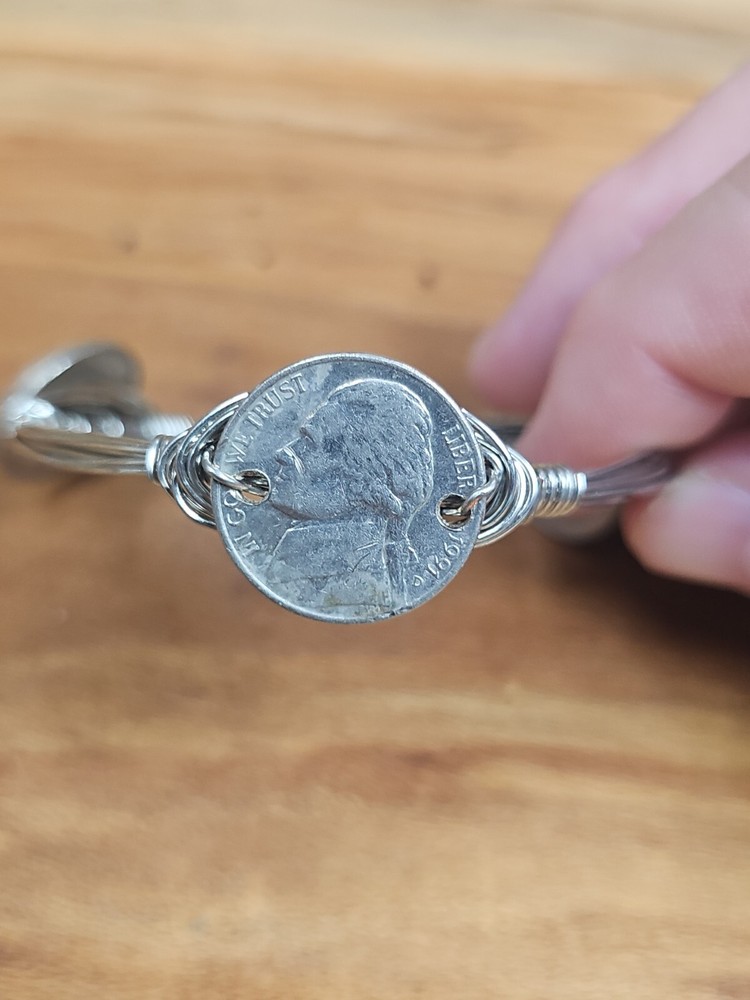 Custom Made Nickle Coin Bracelet Size 8 R441