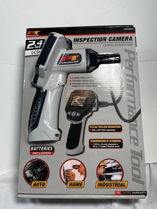 Performance Tool W50045 2.4" LCD Borescope Inspection Camera New Open Box