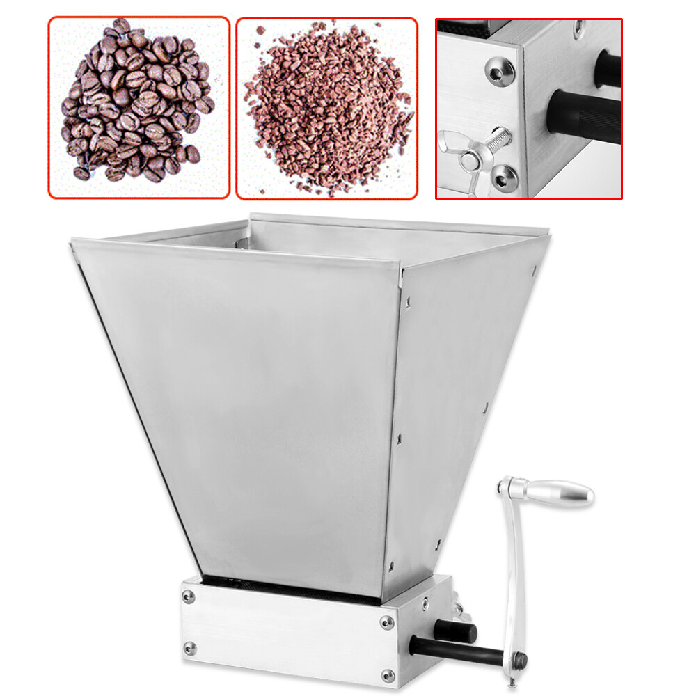 4L Manual Roller Grain Mill Adjustable Low Speed Drill Corn Crusher Machine NEW